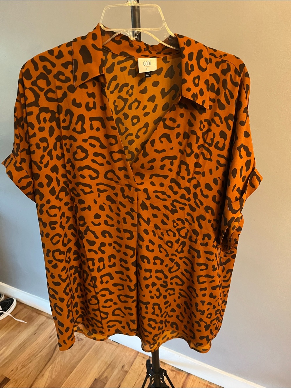 Cabi XL Leopard Print Blouse
